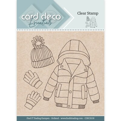 CDECS130 Card Deco Essentials Clear Stamps - Snow Clothes