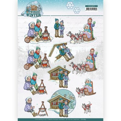 CD11875 3D Cutting Sheet - Yvonne Creations - Funky Nanna  Nordic Winter - Cosy Together