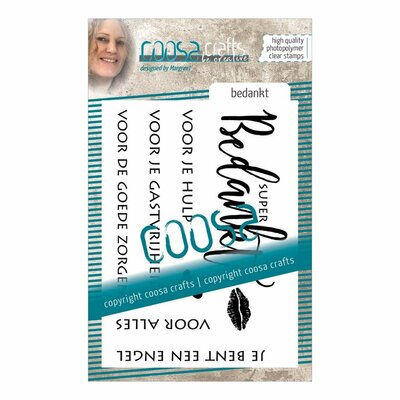 COOSA crafts clearstamp COC-022 bedankt