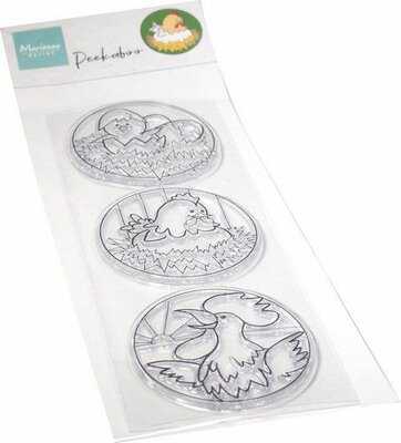 Marianne Design Clear Stamp Hetty's Peek-a-boo Kippen familie CS1114  (02-23)