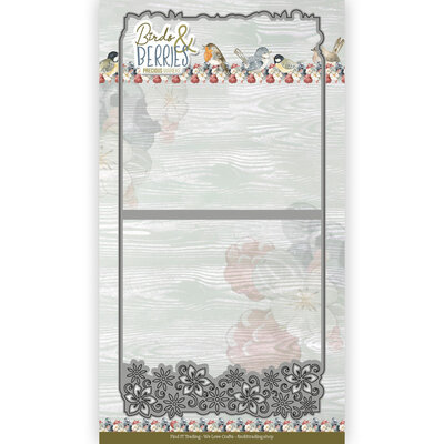 CDCD10118 Dies - Precious Marieke - Birds and Berries - Frame Card Flower Border 4K