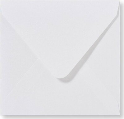 1000 stuks vierkante enveloppen 14x14 wit 90 grams