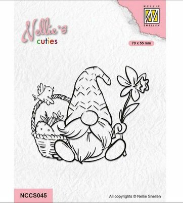 Nellie Choice Nellies Cuties Clear Stamp Paas Gnome 3 NCCS045 (03-23)