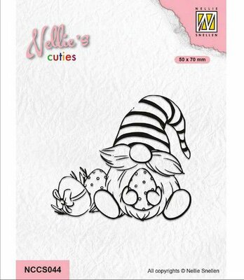Nellie Choice Nellies Cuties Clear Stamp Paas Gnome 2 NCCS044 (03-23)