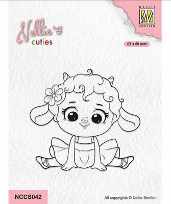 Nellie Choice Nellies Cuties Clear Stamp Lammetje NCCS042 (03-23)