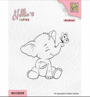 Nellie Choice Nellies Cuties Clear Stamp Olifant NCCS039 (03-23)