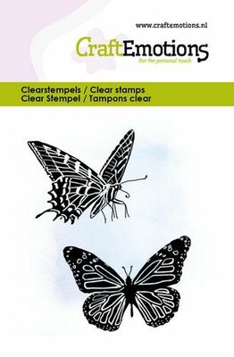 CraftEmotions clearstamps 6x7cm - Vlinders 2 (03-23)