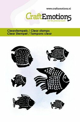 CraftEmotions clearstamps 6x7cm - Tropische vissen (03-23)