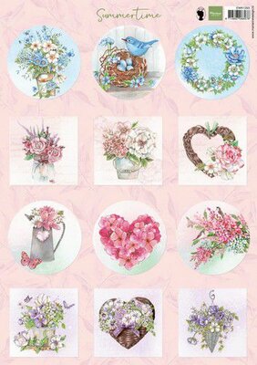 Marianne D Decoupage Els minis - Summertime EWK1293 A4, 12 designs (03-23)