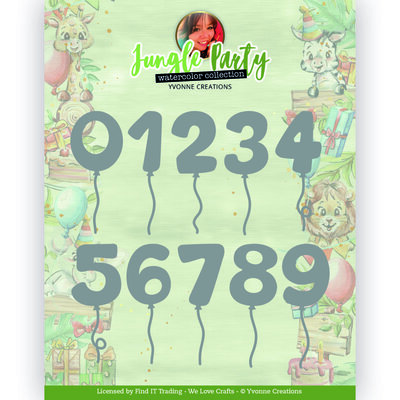 YCD10304 Dies - Yvonne Creations - Jungle Party - Jungle Numbers