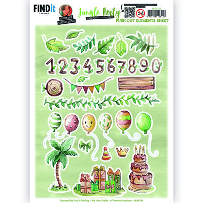 SB10741 Push Out - Yvonne Creations - Jungle Party - Small Elements - A