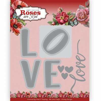 ADD10298 Dies - Amy Design - Roses Are Red - Love