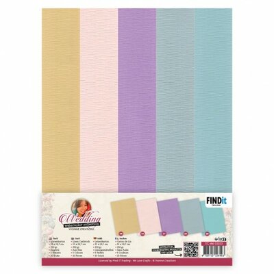 YC-A4-10023 Linen Cardstock Pack - A4 - Yvonne Creations - Wedding