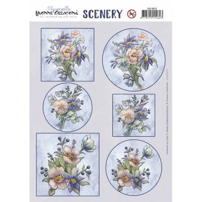 CDS10073 Scenery - Yvonne Creations - Aquarella - Field Flowers