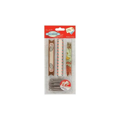 PMA 356100 Docrafts - ribbon - clips -15pcs- All Aboard