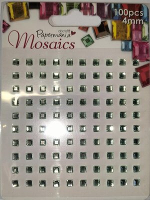 PMA 3721202 Docrafts Papermania Mosaics 4mm adhesive Gems - 100pcs Green
