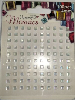 MA 3721204 Docrafts Papermania Mosaics 4mm adhesive Gems - 100pcs White