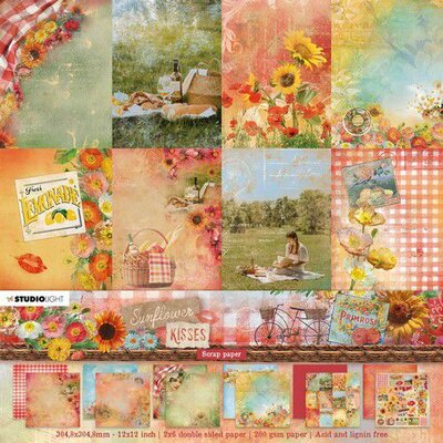 Studio Light Paper Set Sunflower Kisses nr.27 SL-SK-PS27 304,8x304,8mm (04-23)