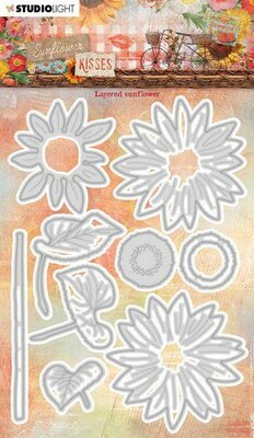 Studio Light Cutting dies Sunflower Kisses nr.527 SL-SK-CD527 100x143mm (04-23)