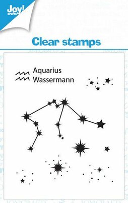 Joy! Crafts Clearstamp 7x7 cm  - Aquarius - Waterman KreativDsein Design (04-23)