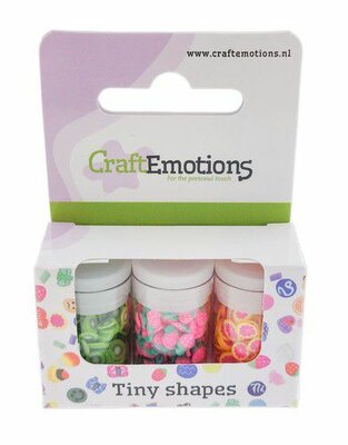 CraftEmotions Tiny Shapes - 3 tubes - fruits (04-23)