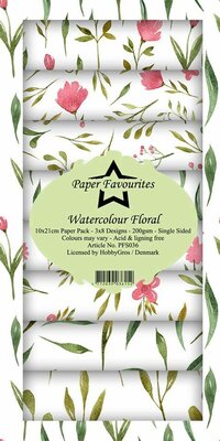 Dixi Craft Designpapier 10x21cm Slimline Watercolour Floral