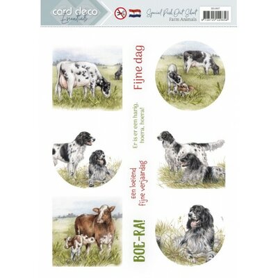 SB10807 Scenery Special - Card Deco Essentials - Farm Animals - Dutch