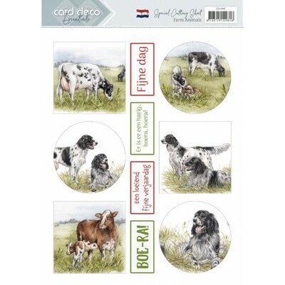 CD11995 Cutting Sheets - Card Deco Essentials - Farm Animals - Dutch