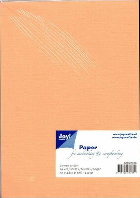 Joy! Crafts Linnen Karton - Zalm 8099/0019 A5 24vel/230gr