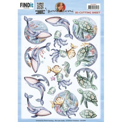 CD12007 3D Cutting Sheets - Yvonne Creations - Colorful Ocean
