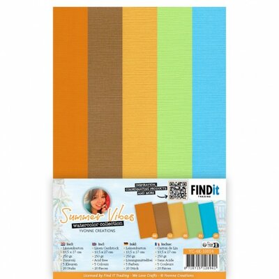 YC-4K-10024 Linen Cardstock Pack - 4K - Yvonne Creations - Summer Vibes