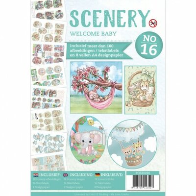 POS10016 Push Out book Scenery 16 - Welcome baby