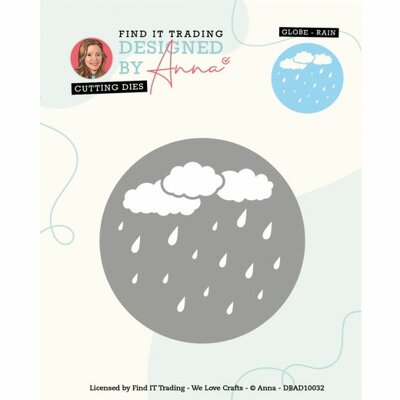 DBAD10032 Designed by Anna - Mix and Match Cutting Dies - Globe Rain