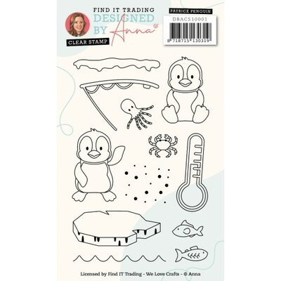 DBACS10001 Designed by Anna - Mix and Match Clear Stamps - Patrick Penguin