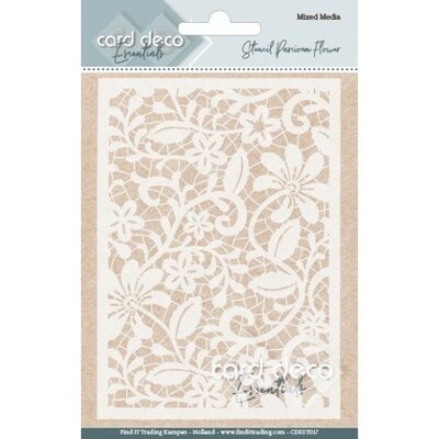 Card Deco Essentials - Mixed Media Stencil - Passion Flower