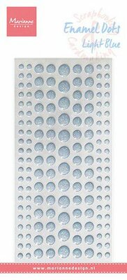 Marianne D Decoration Enamel dots - Glitter Lichtblauw PL4526 21x9,5cm (08-23)