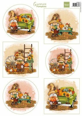 Marianne D Decoupage Gnomes - Pompoenen VK9603 A4 (08-23)