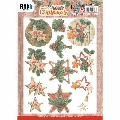 SB10777 3D Push-Out - Jeanine's Art - Wooden Christmas - Wooden Stars