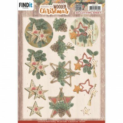 CD11973 3D Cutting Sheets - Jeanine's Art - Wooden Christmas - Wooden Stars