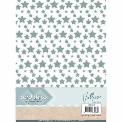 CDEVE007 Card Deco Essentials - Vellum - Stars Green