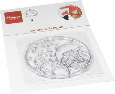 Marianne D Clear Stamps Hetty's Gnome & Pinguïn HT1673 60x60mm