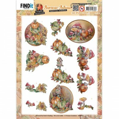 SB10779 3D Push Out - Yvonne Creations - Awesome Autumn - Pumkin