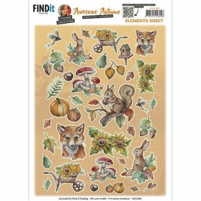 CD11982 Cutting Sheet - Yvonne Creations - Small Elements Autumn