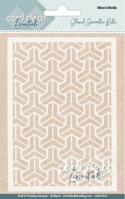 CDEST013 Card Deco Essentials - Mixed Media Stencil - Geometric Retro