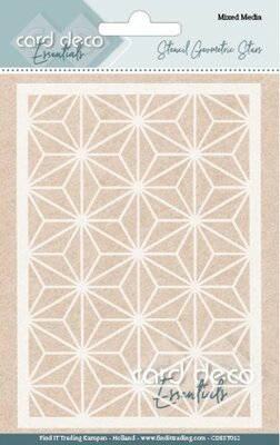 CDEST012 Card Deco Essentials - Mixed Media Stencil - Geometric Stars