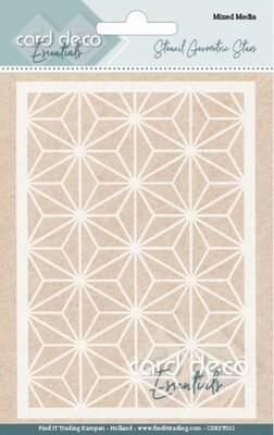 CDEST012 Card Deco Essentials - Mixed Media Stencil - Geometric Stars