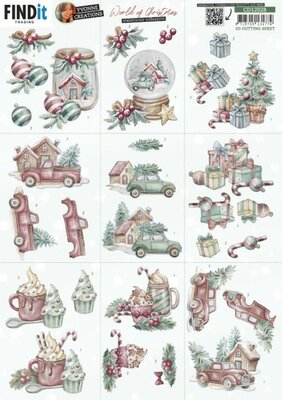 CD12028 3D Cutting Sheet - Yvonne Creations - World of Christmas - Mini
