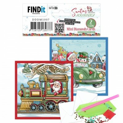 DDDM1007 Dotty Designs Mini Diamond Cards set - Santa's Journey