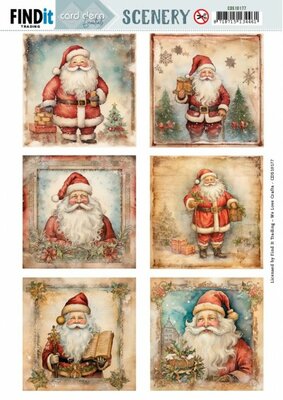 CDS10177 Push Out Scenery - Card Deco Essentials - Santa Square