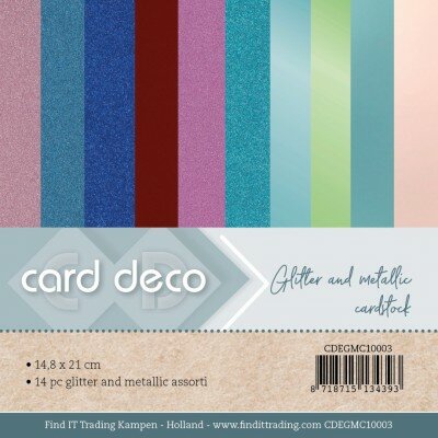 CDEGMC10003 Card Deco Essentials - Glitter And Metallic Cardstock A5